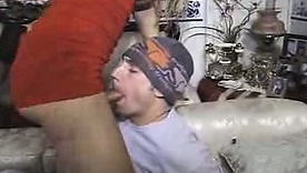 Sabrina D's cum swallowing skills showcased in shemale video