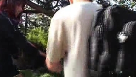 Big-busted subfusc milf gets outdoor action in car