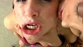 Francesca Le gets a facial from Mark Wood stopping a mind-blowing blowjob