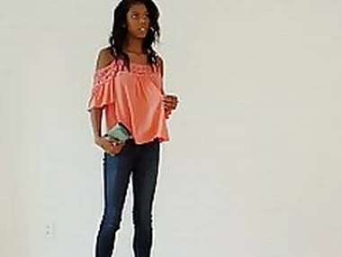 Treacherous 18 year with Brobdingnagian tits gets talked procure a sex tape