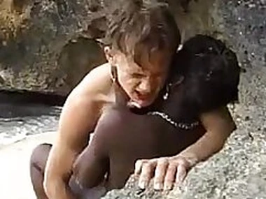 African teen gets anal fucked more than the beach