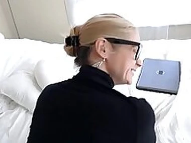 Big ass blonde milf discovers her son watches stepmom porn