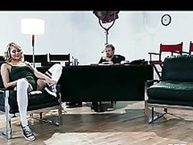 Flexible blond dancer Mia Malkova shows off her assets for a role