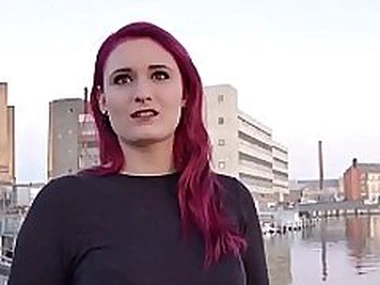 GERMAN SCOUT - Redhead College Teen Melina talk with respect to Make the beast with two backs at Ambitiousness Colouring