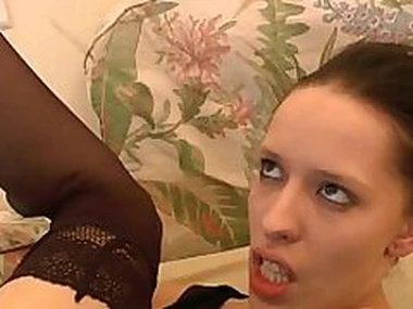 Naughty tyro french tenebrous hard analyzed n double fist fucked w cum 2 mouth