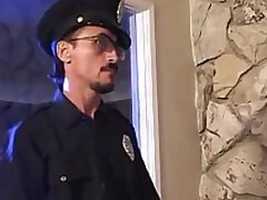 Police officer gives teenage girl his big stick