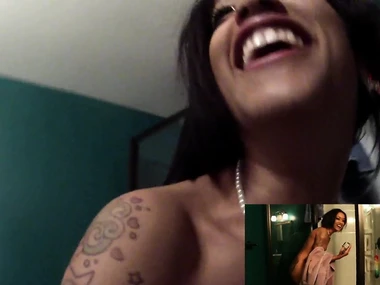 Skin Diamond, a pornstar, indulges in anal edict with her toys during a shower session