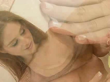 Brunette teen Betty Stylle's lesbian self-pleasure lesson