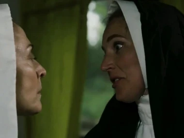 Nina Hartley dominates Mona Wales in seductive lesbian conduct