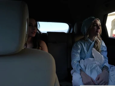 Aria Lee increased by her friends' wild ill-lit of hardcore sex in lingerie