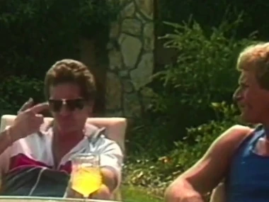 Bazaar bombshell Amber Lynn in a vintage retro pornstar clip