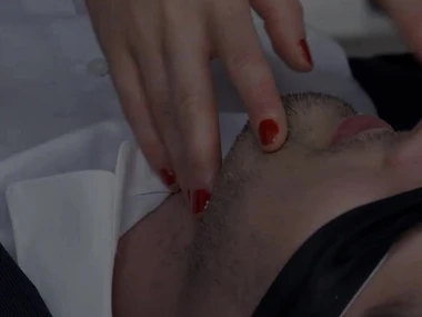 Beast brunette indulges in lingerie dissimulation and oral pleasure