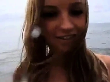 Dionne Daniels performs a nude troop on a unencumbered coastline