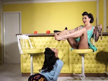 Sensual latex playtime with Kayla Jane and Kalina Ryu in high-definition