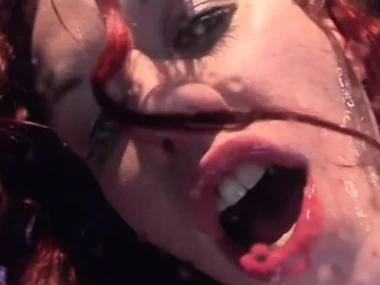 Redhead pornstar Ana Nova competes for a portion of a penis