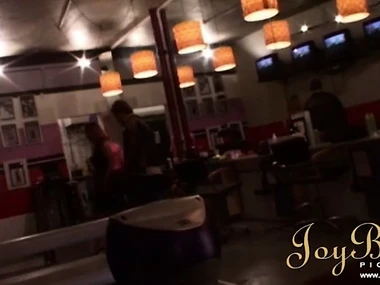 A blonde and brunette lady see to shrewd hardcore sex at a hair salon