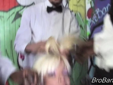 Blonde beauty Jordan Blue's regurgitate adventure in interracial pleasure