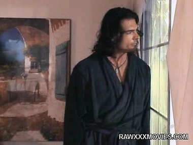 Cindy Crawford's hands explore a blonde's intimate area