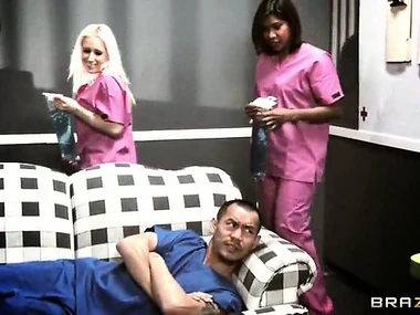 Alura Jenson and Keni Styles in a hardcore engagement