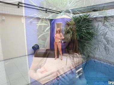 Ramon's massive penis penetrates Barbara Paes' buttocks!