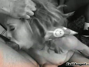 Ami Emerson's intense face fucking in interracial college setting