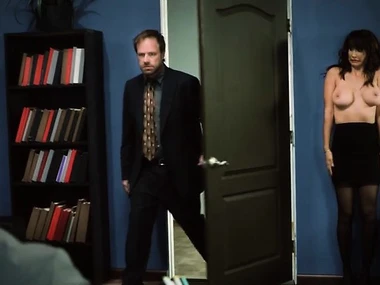 Redhead secretary Isis Love's secret affair not far from her well-endowed boss