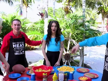 Two best friends, Sofie Reyez and Sabrina Snow, seeking a football lesson outdoors