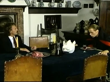 Ron Jeremy in a vintage porn film as a vampire