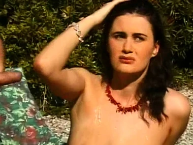 Interview encircling pornstar Karma Rosenberg and outdoor casting session