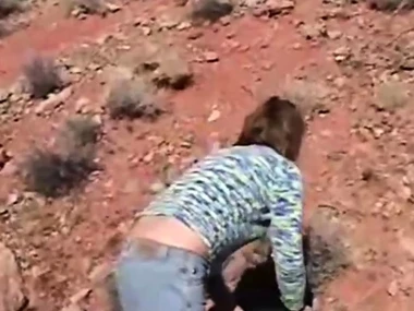 Young blonde teen explores solo outdoor pleasure in high definition