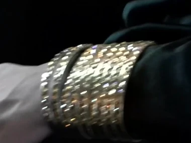 Nessa Devil, a seductive brunette, pleasures herself with toys in stockings