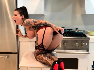 Amulet glaze of Joanna Angel pleasuring ourselves with a toy