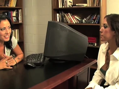 Capri Cavanni and Zoey Holloway in a steamy sapphic encounter