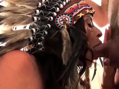 Ariella Ferrera in a tamil-themed dramatic art gives a memorable blow job