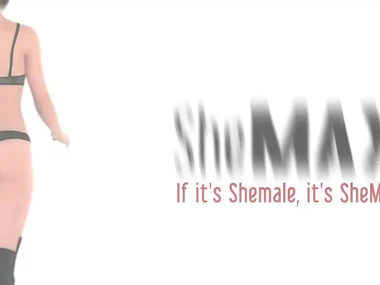 Aroused transgender person exposes her large penis and fondles her breasts