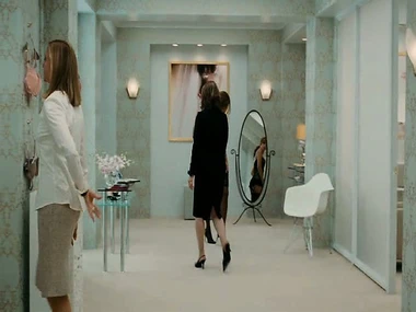 Alluring gloominess milf Eva Mendes in seductive sinister lingerie