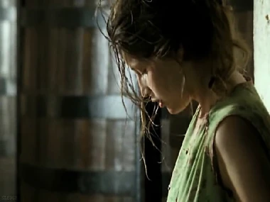 Laetitia Casta, renowned model, poses not far from honourable arms