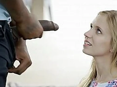 BLACKED Petite blonde teen Rachel James first big black cock