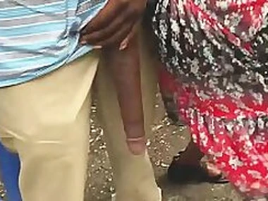 Huge Big Black Dick Flash in Public Omnibus Stop