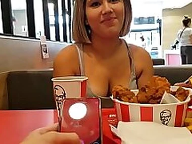 KFC public barfly control and creampie in the Babytalk do number two