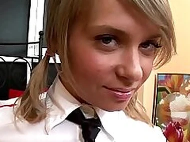 Pigtailed young cute babe wrecked unchanging with elder man