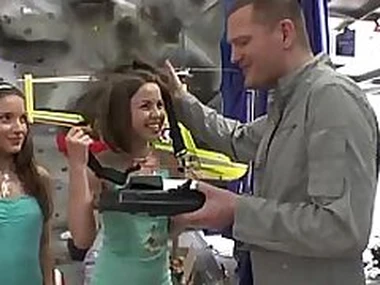 Crazy Euro schoolgirls Anita and Jalace gets their tiny asses pounded fixed