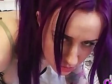 Cosplay Purple hair batgirl teen