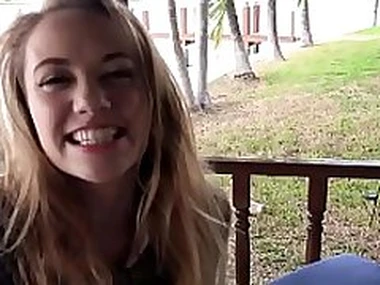 Overcast teen not far from stockings fucks alfresco