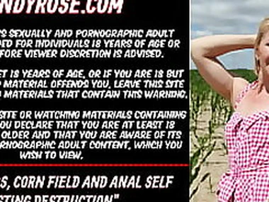 Pink dress corn field and anal self fisting destruction