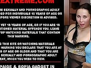 Proxy Paige  Sofia Device nigh lesbian anal fisting punching  prolapse swell up