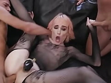 Chastity T-Girl Claire Tenebrarum 5on1 Anal Fisting DAP Gapes Swallow BTG063