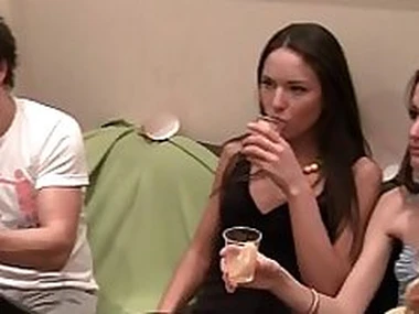 Unmixed euro teen spitroasted fro foursome